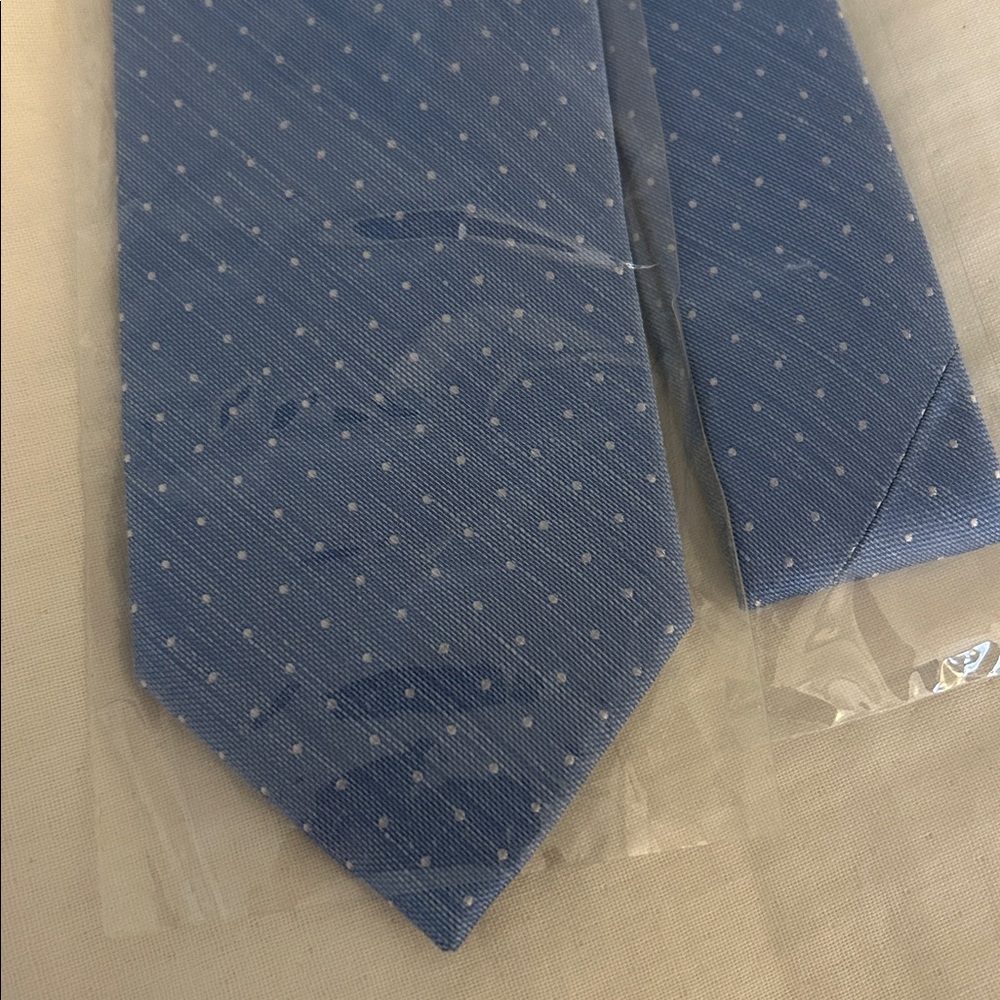 Tie Bar Mini Dots Light Blue Tie (Skinny, NWT)